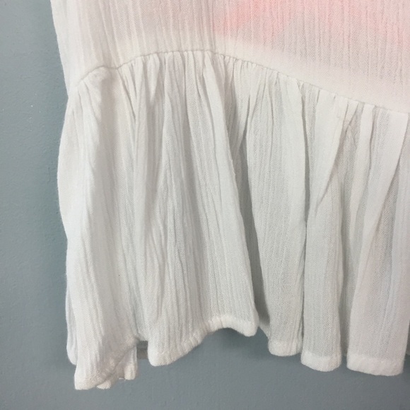 PAPER Crane Embroidered Boho Peplum Tank Top - Picture 9 of 16